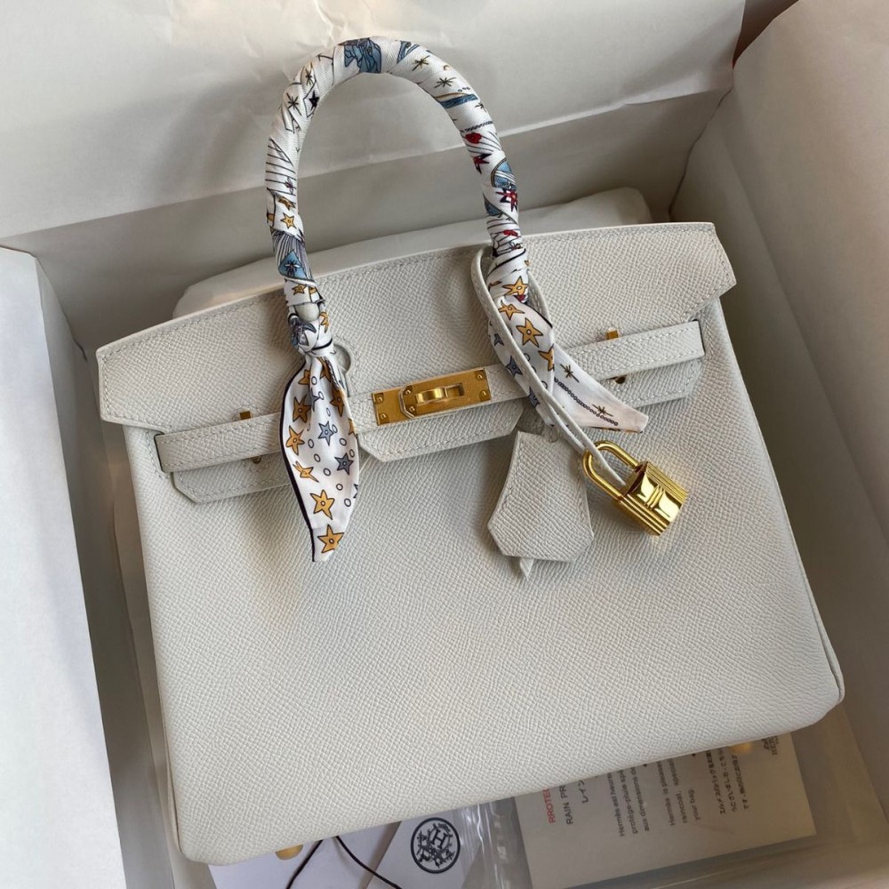 High Quality Replica Hermes Birkin 25 Handmade Bag In White Epsom Calfskin $ 549 USD
